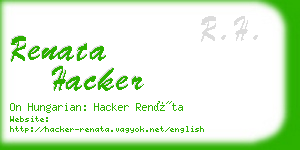 renata hacker business card